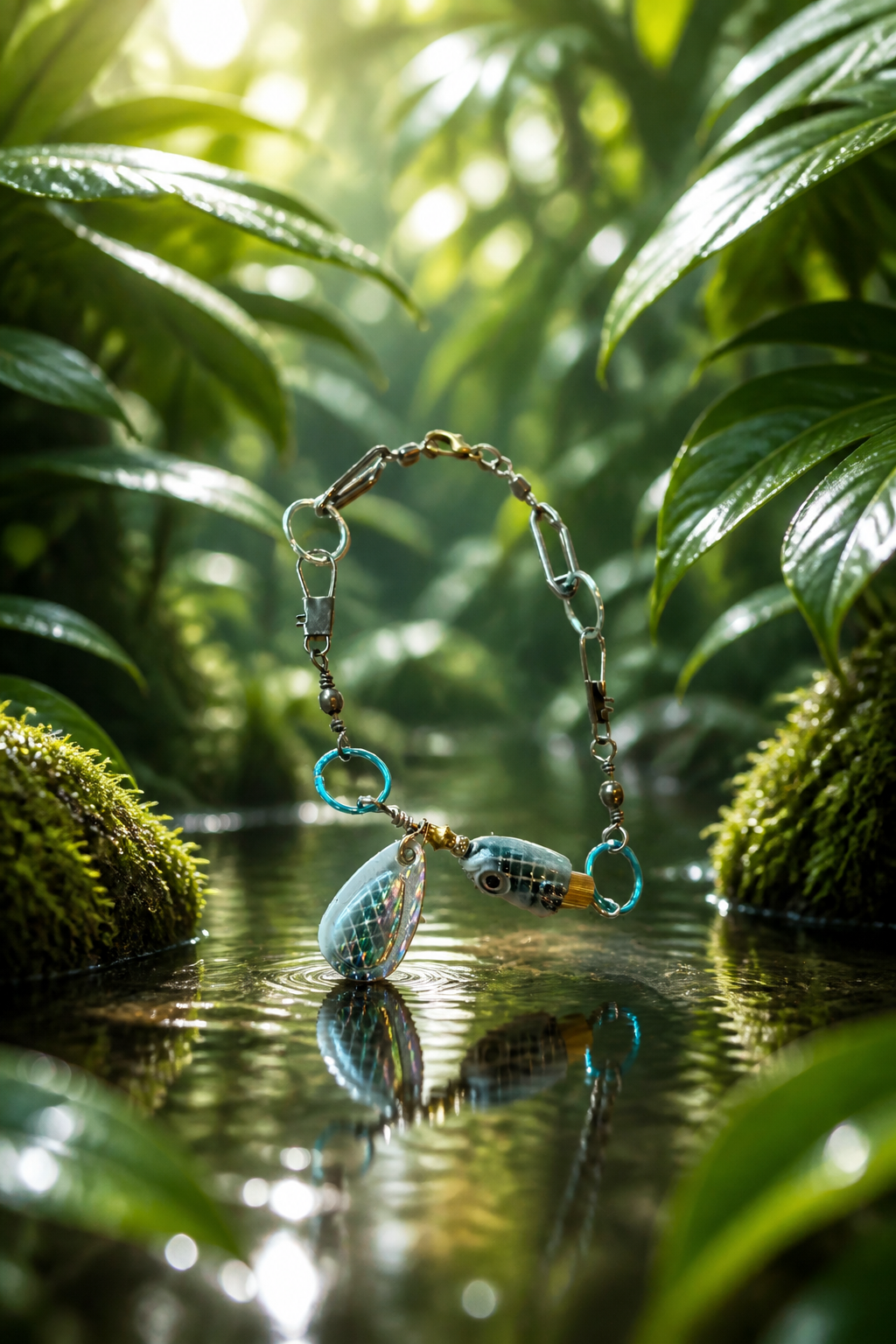 Fish head swivel bracelet