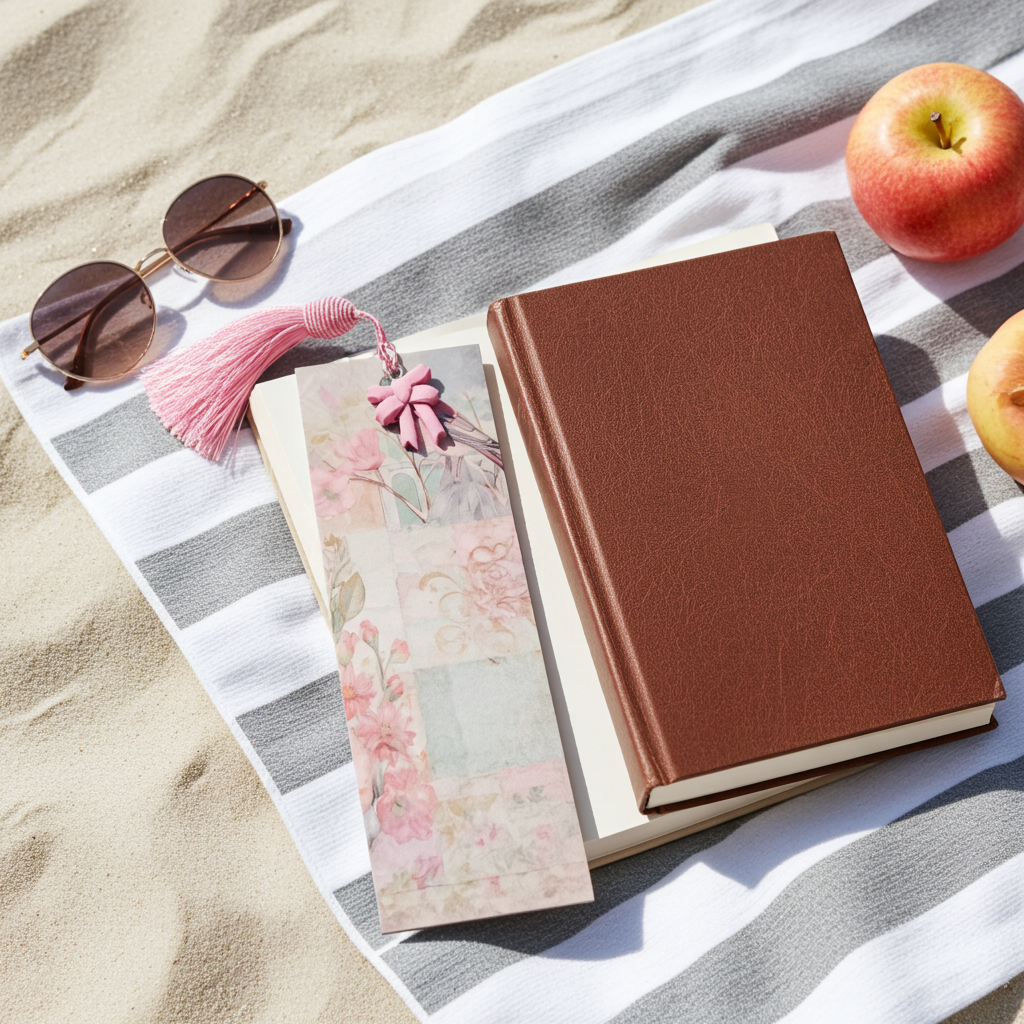 Handmade Customizable Bookmarks - 3 Pack Bookmark Bundle on a blanket