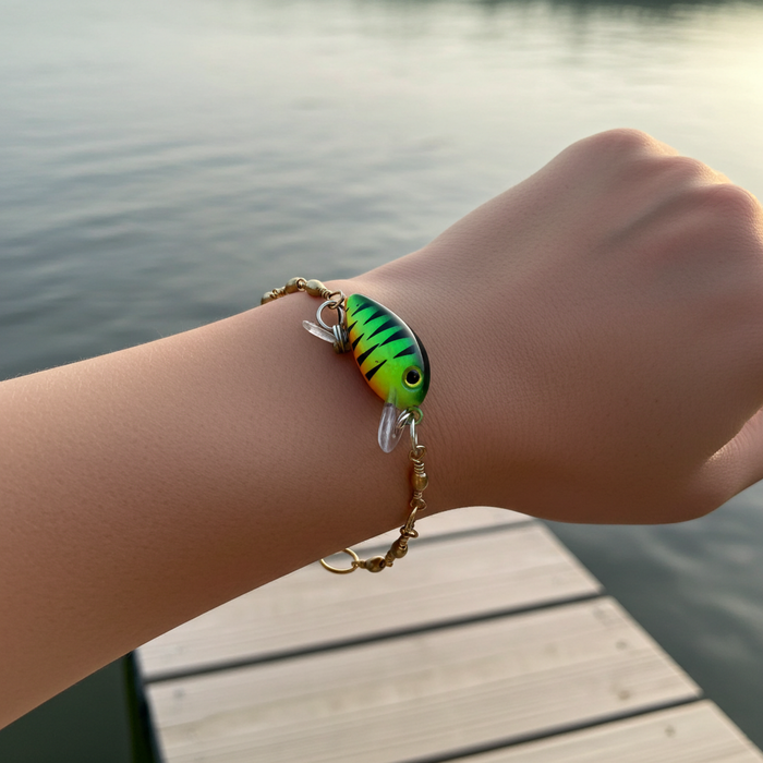 handmade fishing lure bracelet