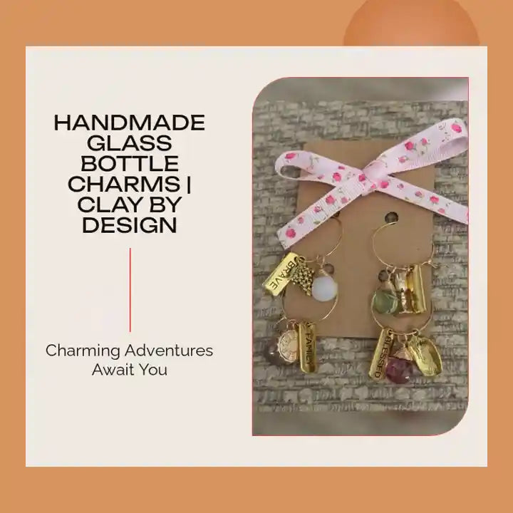 handmade glass bottle charms | Clay By Design by@Outfy
